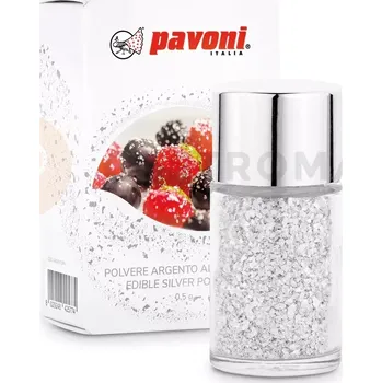 Výroba svíčky Jedlý stříbrný prášek, balení 0,5 g | PAVONI, ARGENTOPV