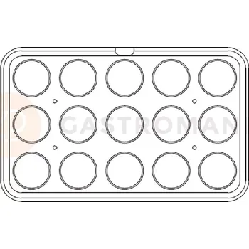 Čokoládová tyčinka Vložka - pro zařízení Cookmatic Maxi, horní průměr 80 mm, spodní průměr 76 mm, výška 20 mm, 15 sušenek | PAVONI, MAXIW