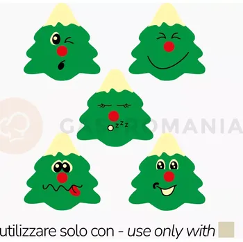 Čokoládová tyčinka Transferová forma s ozdobou, 10 ks, vánoční stromky | PAVONI, T1012SB