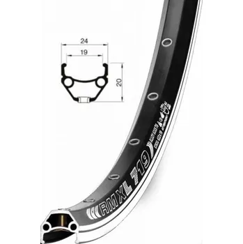 Ráfek na kolo ráfek Remerx Dragon 559x19 černý 32děr