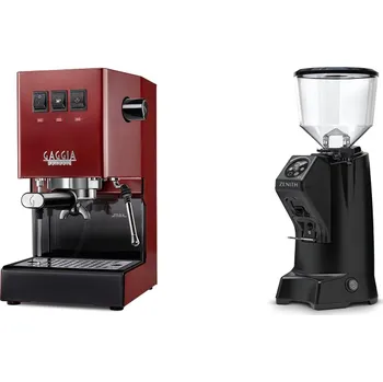 Kávovar Gaggia Classic E24 BC, red + Eureka Zenith 65 Touch, black
