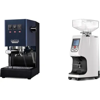 Kávovar Gaggia Classic E24, blue + Eureka Atom 60, white