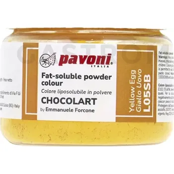 Potravinářské barvivo Práškové barvivo na bázi kakaového másla, vaječný žloutek 40 g | PAVONI, L05SB