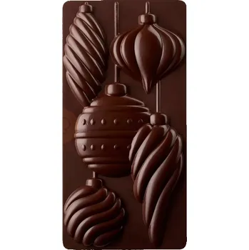 Čokoládová tyčinka Tritanová forma na čokoládové tyčinky - Xmas Spirit, 3x 154x77x15 mm, 100 g | PAVONI, PC5058FR