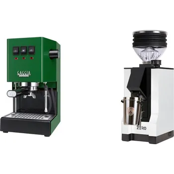Kávovar Gaggia Classic E24, green + Eureka Mignon Zero, BL white