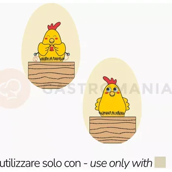 Čokoládová tyčinka Transferová forma s dekorem, 10 ks, kuře | PAVONI, T1029SB