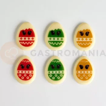 Čokoládová tyčinka Transferová forma s dekorem, 10 ks, vejce | PAVONI, T1038SB