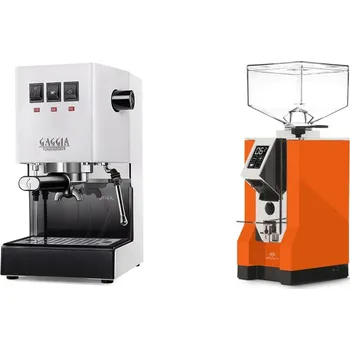 Kávovar Gaggia Classic E24, white + Eureka Mignon Specialita, CR orange
