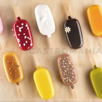 fomička na zmrzlinu Silikonová forma na zmrzlinu capri (4 formy + 50 tyčinek + podnos) | PAVONI, KITPL13