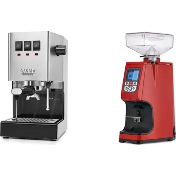 Kávovar Gaggia Classic E24, stainless steel + Eureka Atom 60, ferrari…