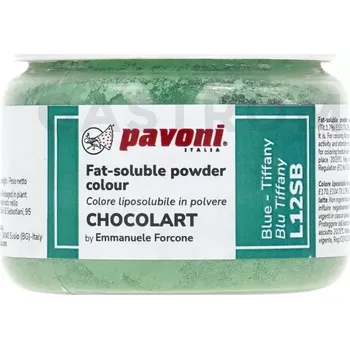 Potravinářské barvivo Práškové barvivo v kakaovém másle modré 40 g | PAVONI, L12SB