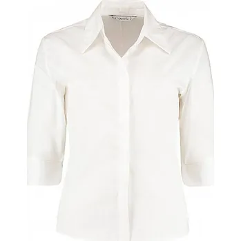 Kustom Kit Dámská košile Continental Tailored fit 3/4 Barva: Bílá, Velikost: 3XL