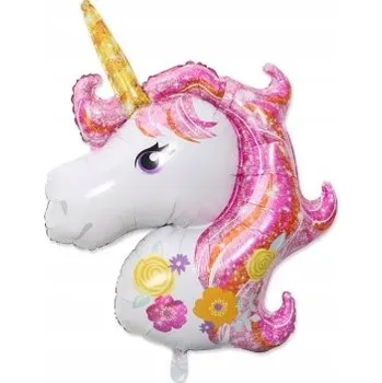 Balónek BALÓNEK JEDNOROŽEC UNICORN NAROZENINY KŘEST PRVNÍ ROCEK FÓLIOVÝ BALÓNEK OBROVSKÝ XXL