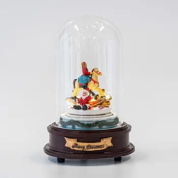 Vánoční dekorace LED Vánoční pohyblivá dekorace s hudbou 8xLED/3xAAA teplá bílá