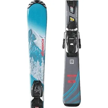 Sjezdové lyžování Dívčí sjezdové lyže Nordica TEAM G (100-140) + JR 4.5 FDT GW 130 Tmavě šedá, Světle modrá, Bílá, Červená