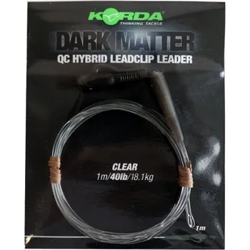KORDA - Montáž Dark Matter Leader QC Hybrid Clip Čirá 100 cm 18,1 kg
