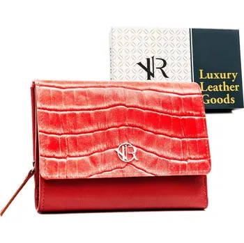 Peněženka Dámská peněženka z přírodní kůže na patentku Barva: Červená