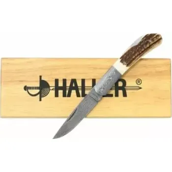 kapesní nůž Zavírací nůž Haller 42971 damašek, paroh