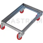 Vozík na plastové nádoby řady Europa 600x400 mm - stříbrný | PAVONI, CARE/I