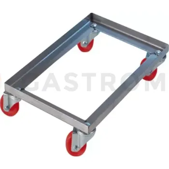 vozík za kolo Vozík na plastové nádoby řady Europa 600x400 mm - stříbrný | PAVONI, CARE/I