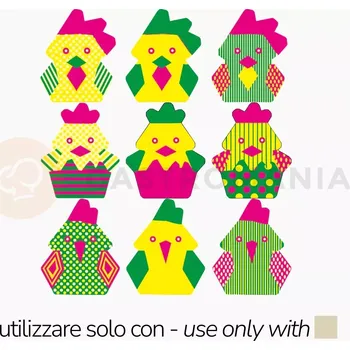 Čokoládová tyčinka Transferová forma s dekorem, 10 ks, kuřata | PAVONI, T1024SB