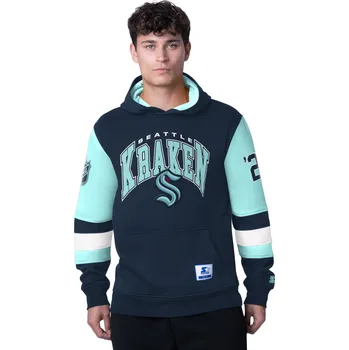 Pánská mikina Starter Pánská mikina Seattle Kraken NHL END ZONE Fleece Hoodie Velikost: M