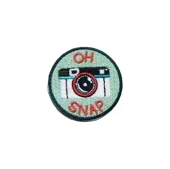 Nášivka Fotografická nažehlovací nášivka fotoaparát v19 (doplněk pro vaši bundu, čepici, brašnu nebo batoh)