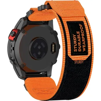 Příslušenství k chytrým hodinkám VSECHNONAMOBIL 93949 STURDY Nylonový řemínek pro Garmin Fenix 8 51mm oranžový