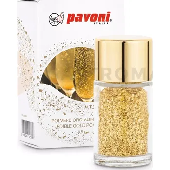 Výroba svíčky Jedlý zlatý prášek, balení 0,5 g | PAVONI, OROPV