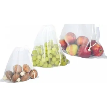 Sada 3 sáčků z recyklovaného materiálu na ovoce a zeleninu