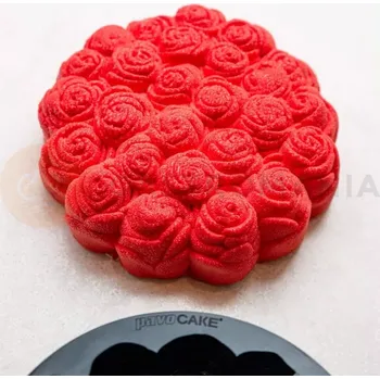 Kuchyňská sůl Silikonová forma na dort a zákusky - Bouquet de roses 1100 ml, 185x60 mm, kytice růží | PAVONI, KE093S