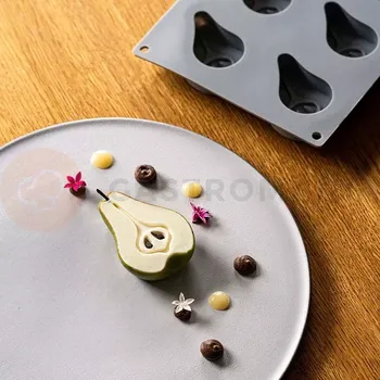 Kuchyňská sůl Silikonová forma na monoporce - 300x175 mm - půlka hrušky 50 ml, půlka hrušky | PAVONI, GG069S