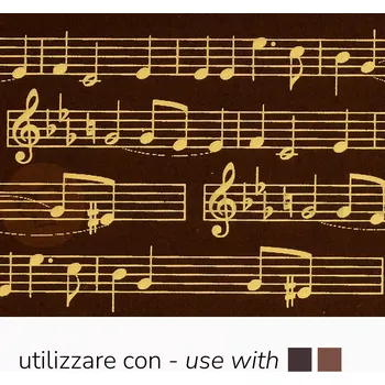 Čokoládová tyčinka Transferové fólie na zdobení čokolády, 30 kusů s hudebním motivem | PAVONI, SD215SB