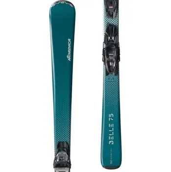 Sjezdové lyže Dámské sjezdové lyže Nordica BELLE 75 + TP2 COMP 10 FDT GW 162 Tyrkysová, Černá, Bílá