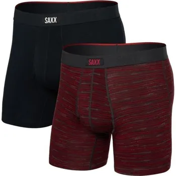 Boxerky Pánské boxerky SAXX VIBE EXTRA SUPER SOFT 2PK S Černá, Vínová
