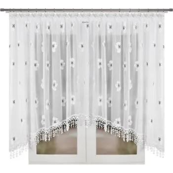 Záclona Fliying Hotová záclona Rozálie šedá/bílá II 400x160 cm