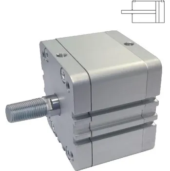 AIGNEP WFM 32-100 MALE DVOJČINNÝ MAGNET. VÁLEC ISO 21287 - Dn 63 mm, zdvih 25 mm, ØD=16, M12x1,25, šíře E78,5 mm