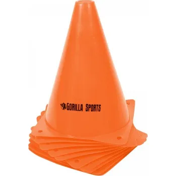 Gorilla Sports Kužely 17 cm, 10 ks, oranžová