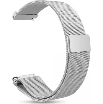 OEM Kovový řemínek Milánský tah pro chytré hodinky - 22 mm Barva: Stříbrná