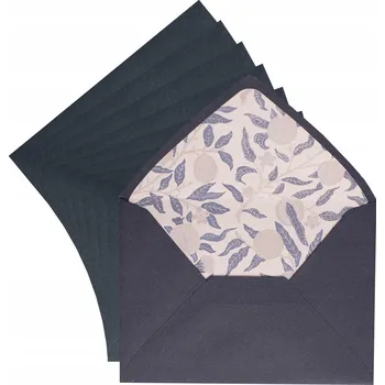Obálka Ozdobné obálky na pozvánky a fotografie černé x10
