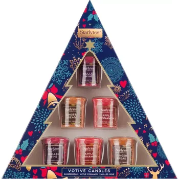 Svíčka Vánoční sada votivních svíček Starlytes 6x52g