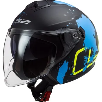 Helma na motorku LS2 Helmets LS2 OF573 TWISTER II XOVER MATT BLACK BLUE - S