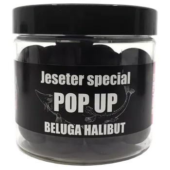 Boilies LK Baits Jeseter Special Pop UP Beluga Halibut 18mm 200ml