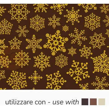 Čokoládová tyčinka Transferové fólie na zdobení čokolády, 30 kusů se slavnostním motivem sněhové vločky | PAVONI, SD221SB