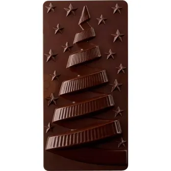 Čokoládová tyčinka Tritanová forma na čokoládové tyčinky - Vánoční noc, 3x 154x77x15 mm, 100 g | PAVONI, PC5059FR
