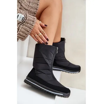 Dámská zimní obuv Dámské Sněhule Se Zipem PROGJ-22-130 Barva: Černá, Velikost: 40