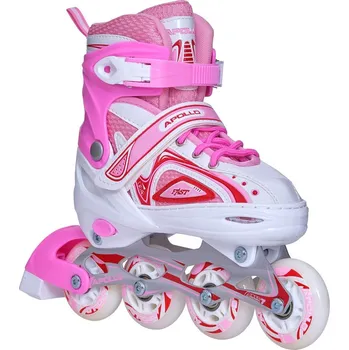 Kolečkové brusle Apollo In-line brusle Super Blades (bílá/růžová, L (39-42))