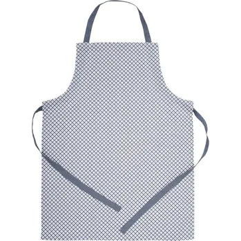 Kuchyňská zástěra SCANquilt zástěra DEKORO drobné káro bílošedá 60 x 80 cm