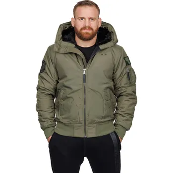 Pánská casual bunda PitBull West Coast - pánská zimní bunda BEEJAY olivová S