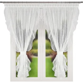 Fliying Hotová záclona s řasící páskou L620 bílá 300x150 cm